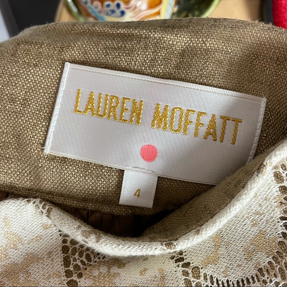 Anthro Lauren Moffatt Gilded Hive mini skirt 4 - Picture 6 of 7